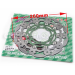 Green 260mm Floating Brake Disc for YAMAHA GYGNUS X125 GTR BWS 125