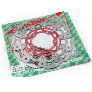 Red 260 Floating Brake Disc for YAMAHA GYGNUS X125 GTR BWS 125