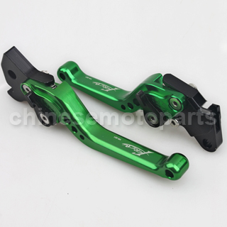 Green CNC Aluminum Adjustable Clutch and Brake Levers for YAMAHA FORCE FRC RSZ JOG Z125