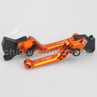Orange CNC Aluminum Adjustable Clutch and Brake Levers for YAMAHA FORCE FRC RSZ JOG Z125