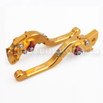 Yellow CNC Aluminum Adjustable Clutch and Brake Levers for YAMAHA FORCE FRC RSZ JOG Z125