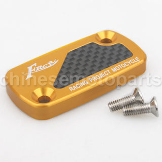 CNC Alloy Aluminium Brake Master Cylinder Reservoir Cap Cover Gold for HONDA DIO50 ZX50 GY6-125 Moped Scooters