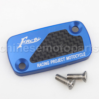 CNC Alloy Aluminium Brake Master Cylinder Reservoir Cap Cover Blue with Carbon Sticker for HONDA DIO50 ZX50 GY6-125