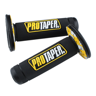 PROTAPER Rubber Yellow Black Motorcycle Bike Handle Bar End Closed Hand Grips