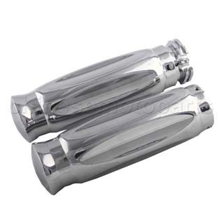 Chrome Motorcycle Handlebar Hand Grips