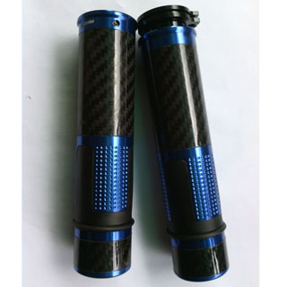 New 7/8\" Carbon Fiber Handlebar Hand Grips For HONDA YAMAHA KAWASAKI SUZUKI