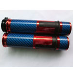 7/8" Carbon Fiber Handlebar Hand Grips For SUZUKI GSXR 600 750 1000 GSX1300R