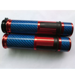 7/8\" Carbon Fiber Handlebar Hand Grips For SUZUKI GSXR 600 750 1000 GSX1300R