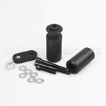 No Cut Black Frame Sliders for KAWASAKI ZX6R 2006 2007