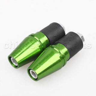 2 PCS GREEN MOTORCYCLE HANDLE BAR ENDS PLUG 7/8 GSXR CBR R6 R1 600 PAIR Left/Right 22mm CNC Mach