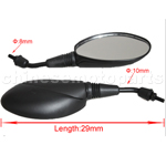 8mm CHINESE SCOOTER REAR VIEW MIRROR GY6 JONWAY 150QT-28 ROKETA SSR TAOTAO SUNNY BMX