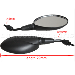 8mm CHINESE SCOOTER REAR VIEW MIRROR GY6 JONWAY 150QT-28 ROKETA SSR TAOTAO SUNNY BMX