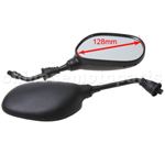 Black Plastic Rearview Mirror for 50cc-250cc ATV, Dirt Bike, Go Kart, Scooter & Motorcycle