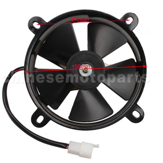 Small Fan for 200cc-250cc Water-cooled ATV, Dirt Bike & Go Kart