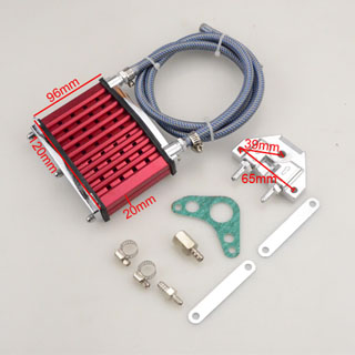 Red Oil Cooler Radiator Plate 50CC-110CC Pit Pro Trail Dirt Bikes ATV Quad Z50