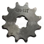 420 12-Tooth 20mm Engine Sprocket for 50cc-125cc ATV, Dirt Bike