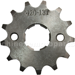 420 13-Tooth 20mm Engine Sprocket for 50cc-125cc ATV, Dirt Bike & Go Kart