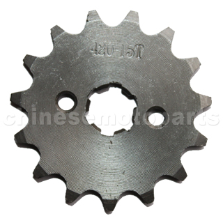 Dirt Pit Bike ATV 15 T Tooth Front Engine Sprocket 420 Chain 17mm Center Hole