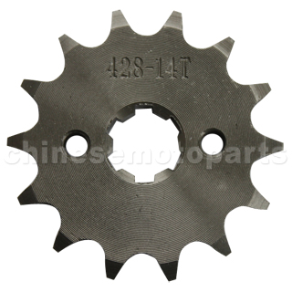 428 14-Tooth 17mm Engine Sprocket for 50cc-125cc ATV, Dirt Bike & Go Kart