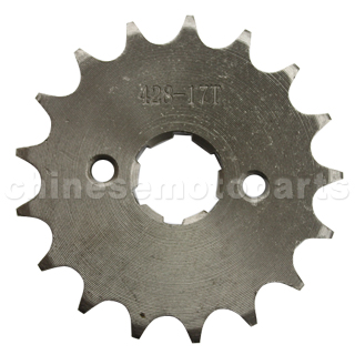 428 17-Tooth 20mm Engine Sprocket for 50cc-250cc ATV, Dirt Bike & Go Kart