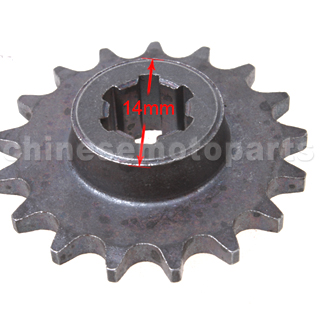 17 Tooth Small Sprocket for 2-stroke Pocket Bike