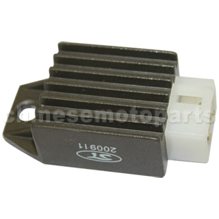 4-pin Voltage Regulator with 4 wires for Motorcycle , ATV , Moped , Scooter & Go Kart .