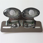 Universal Motorcycle Dual Cateye Brake Running + Turn Signals Blinkers Lights