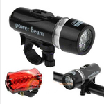 A1ST 5 LED Bicycle Mountain Bike Lamp Set Lights Front Rear Bike Lights