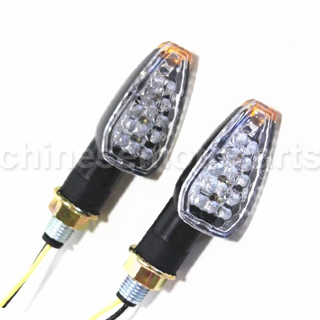 Black LED Short Stalk Motorcycle Turn Signals Blinkers Lights Mini Indicators