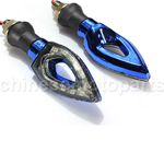 Blue+Transparent Universal Motorcycle Motorbike 12 SMD LED Turn Signal Light Bulb Indicator 12V