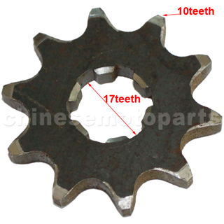 10-Teeth 20mm Front Sprocket for ATV, Dirt Bike & Go Kart