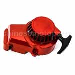 NEW Metal Mini Pocket Bike Pull Start 47cc 49cc Aluminum ATV Recoil Starter Red