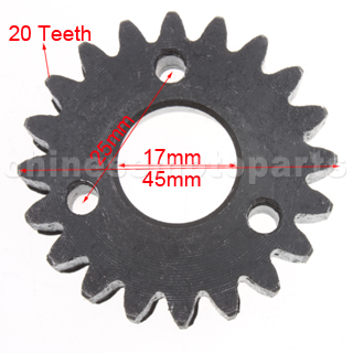 20-Teeth Driving Gear for GY6 125cc-150cc ATV, Go Kart & Scooter