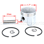 Piston Assembly for 2-stroke 49cc (44-6) Pocket Bike