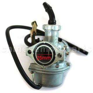 KUNFU 25mm Carburetor of High Quality with Cable Choke for 125cc ATV, Dirt Bike & Go Kart