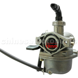 KUNFU 19mm Carburetor of High Quality with Right Hand Choke for 110cc ATV, Dirt Bike & Go Kart