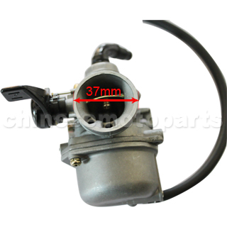 KUNFU 19mm Carburetor of High Quality with Left Hand Choke for 110cc ATV, Dirt Bike & Go Kart