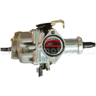 KUNFU 30mm Hand Choke Carburetor of High Quality with Acceleration Pump for CG/CB 200cc-250cc ATV, Dirt Bike & Go Kart