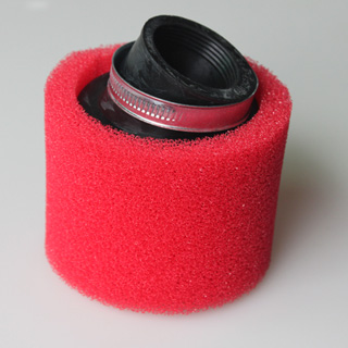 38mm Red Bent Air Filter for ATV, Dirt Bike & Go Kart