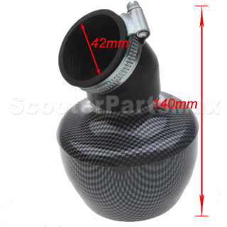 Performance Air Filter Moped Scooter GY6 go kart 125cc CARBON FIBER color