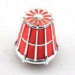 Chrome 35mm Red Foam Air Filter Pod Kawasaki Custom Cafe Racer Chopper Mini