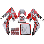 Decals for 50-125 Dirtbike-Red