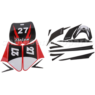 Decals for 50-125 Dirtbike-Red