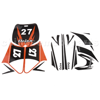 Decals for 50-125 Dirtbike-Orange