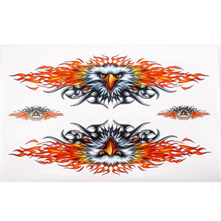 NEW FLAME EAGLE DECAL BADGE STICKER for CHOPPER CRUISER MOTORCYCLE HARLEY